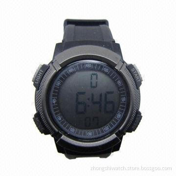 Black Multifunction Digital Heart Rate Watches with Chest Band